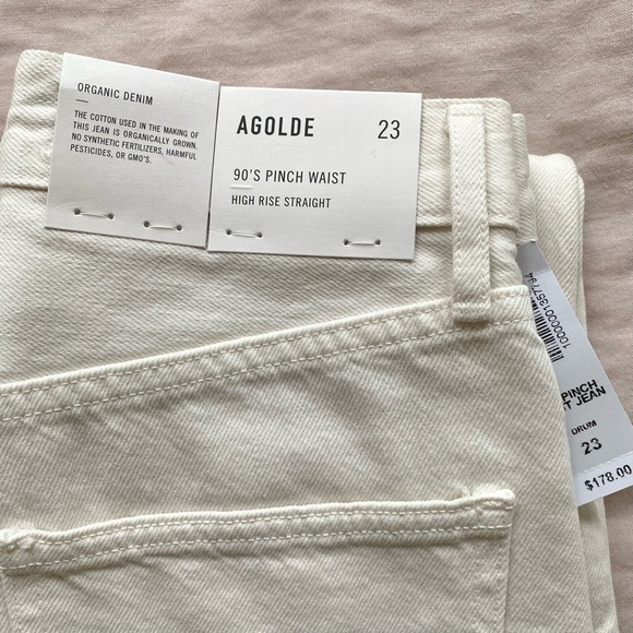 NWT AGOLDE 90'S PINCH WAIST HIGH RISE STRAIGHT JEAN in DRUM size 23 - Picture 4 of 5